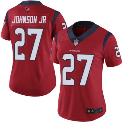 Nike Houston Texans #27 Duke Johnson Jr Red Alternate Women's Stitched NFL Vapor Untouchable Limited Jersey